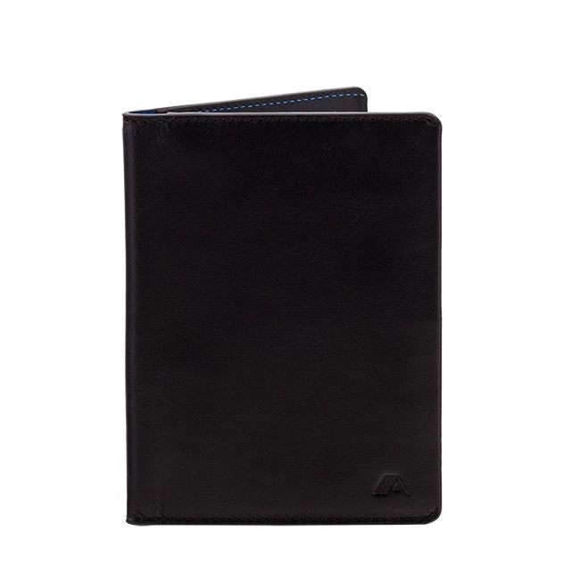 A-SLIM Leather Passport Holder Hoshi - Black